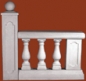 Preview: Balustradengeländer 91cm hoch Weissbeton